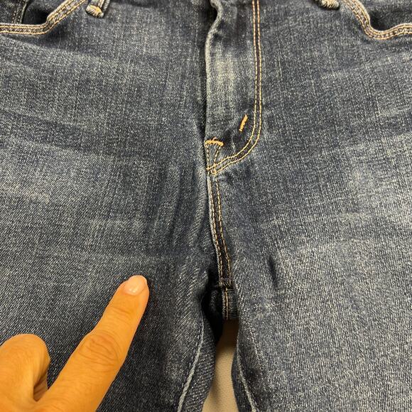 Mother Looker Ankle Fray Jeans Girl Crush Wash Low Rise Raw Hem Size 27 - Picture 12 of 15